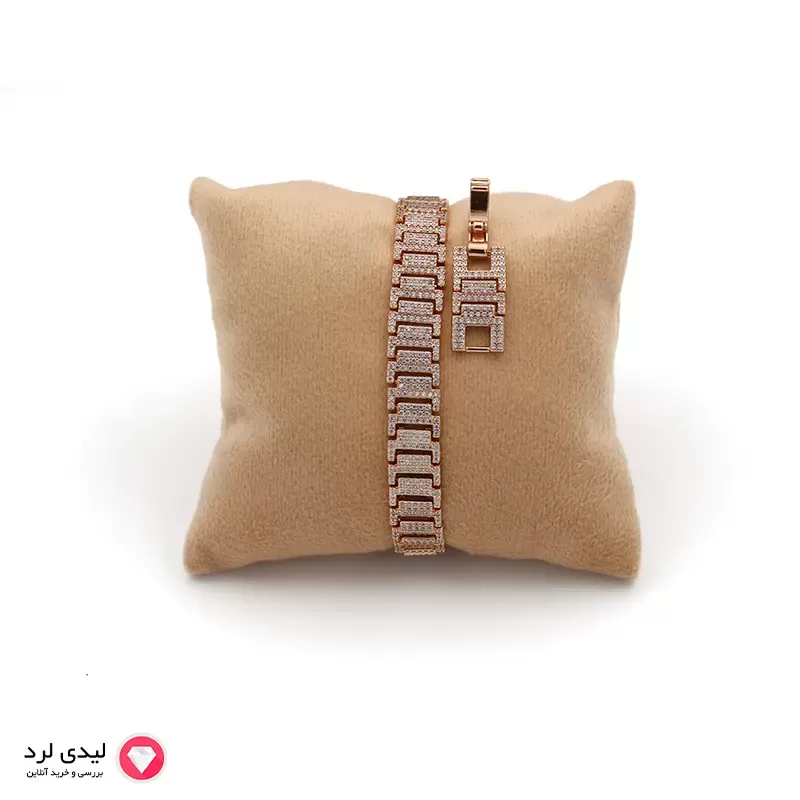 برای بزرگنمایی تصویر دوبار کلیک نمایید دستبند طرح الماس یخ زده ژوپینگ کد 5913
