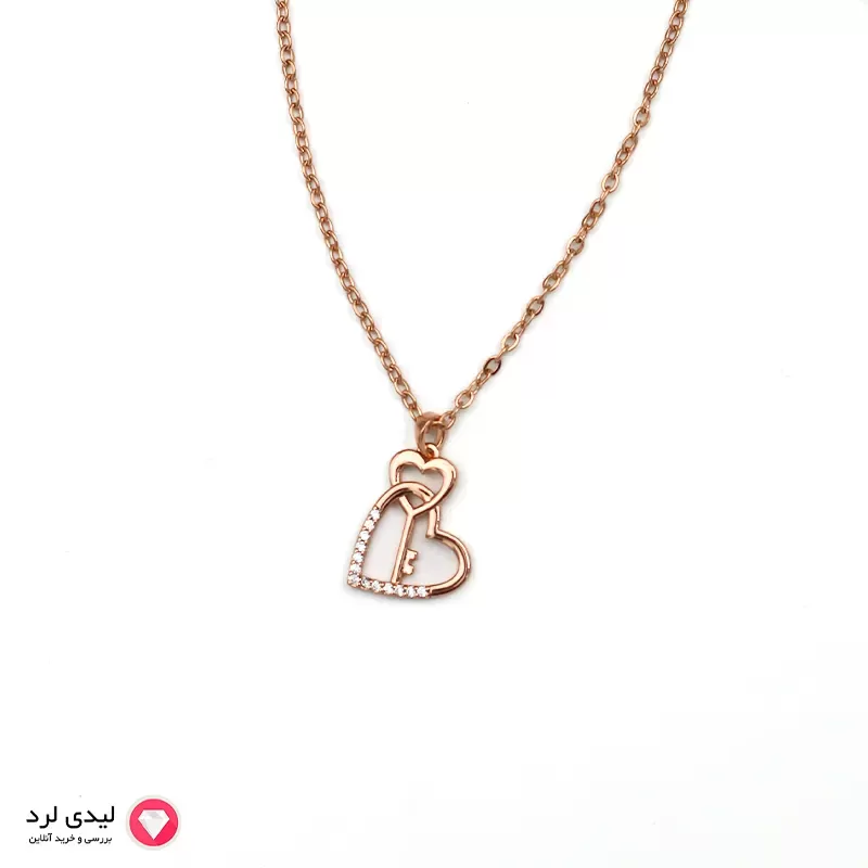 برای بزرگنمایی تصویر دوبار کلیک نمایید پلاک زنجیر قفل و قلب ژوپینگ کد 13005