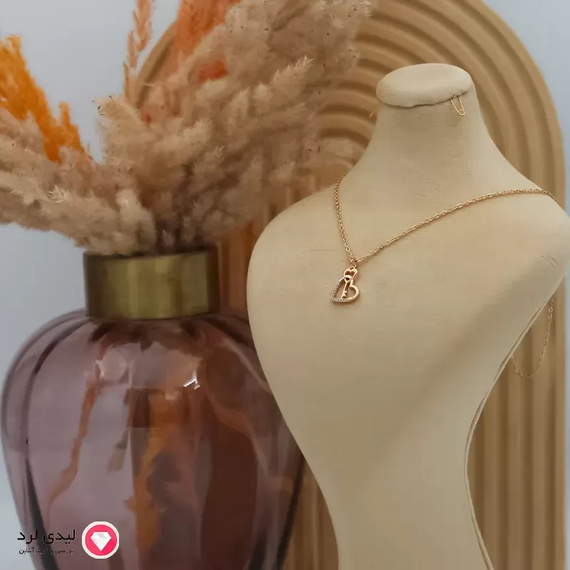 برای بزرگنمایی تصویر دوبار کلیک نمایید پلاک زنجیر قفل و قلب ژوپینگ کد 13005