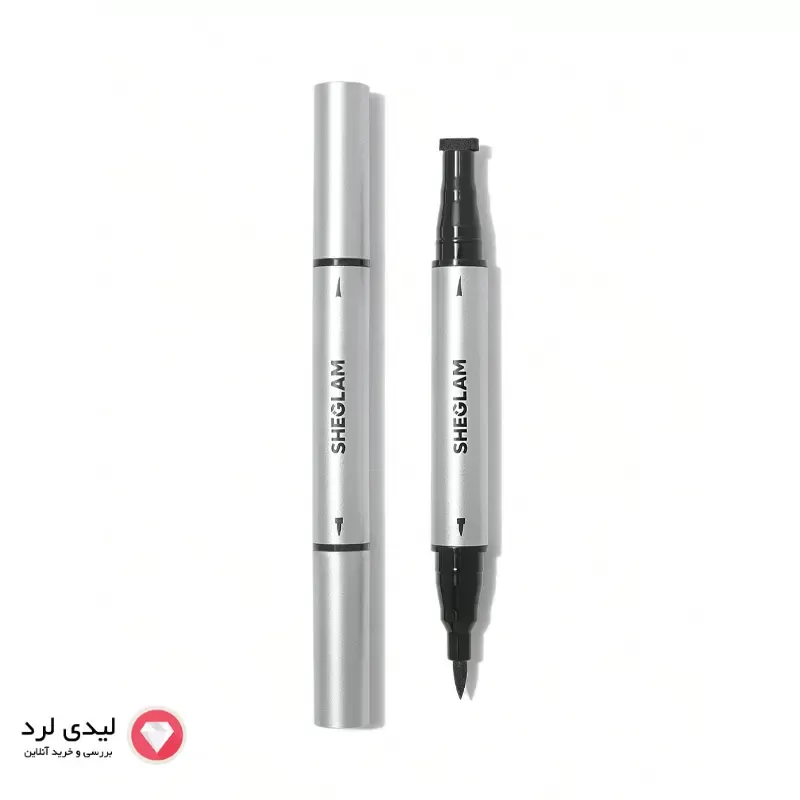 برای بزرگنمایی تصویر دوبار کلیک نمایید خط چشم دو سر ضد آب شیگلم استامپ دار مدل WING IT مشکی