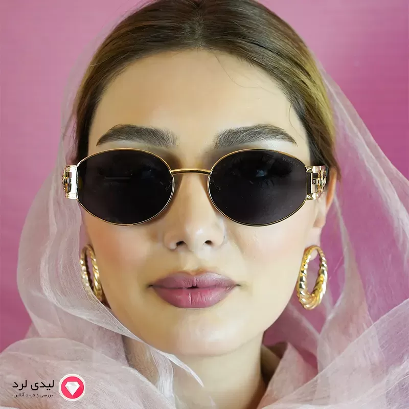 برای بزرگنمایی تصویر دوبار کلیک نمایید عینک افتابی زنانه دسته فلزی طرح ورساچه مشکی کد22