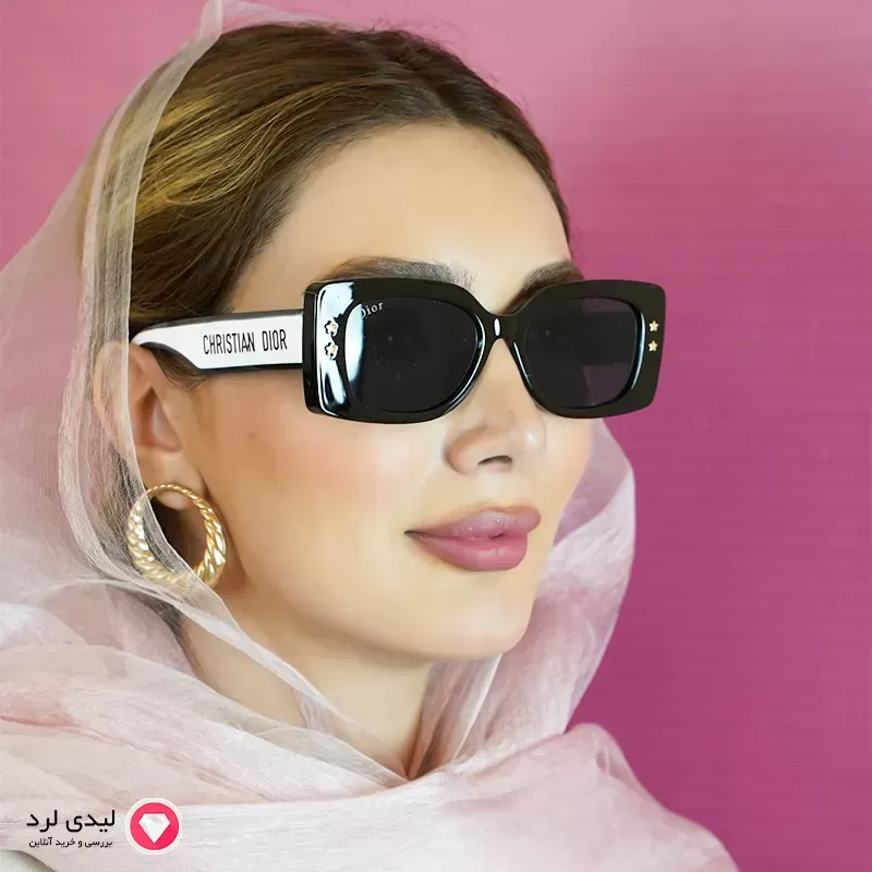 برای بزرگنمایی تصویر دوبار کلیک نمایید عینک افتابی زنانه طرح کریستین دیور مشکی کد 24