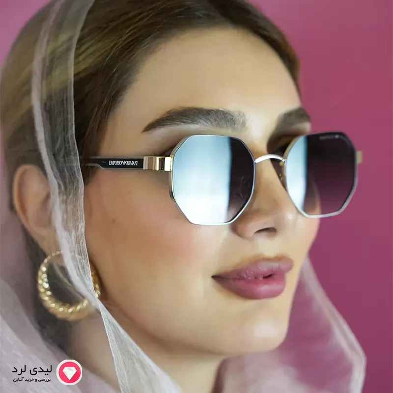 برای بزرگنمایی تصویر دوبار کلیک نمایید عینک افتابی زنانه طرح امپریو آرمانی طلایی کد022