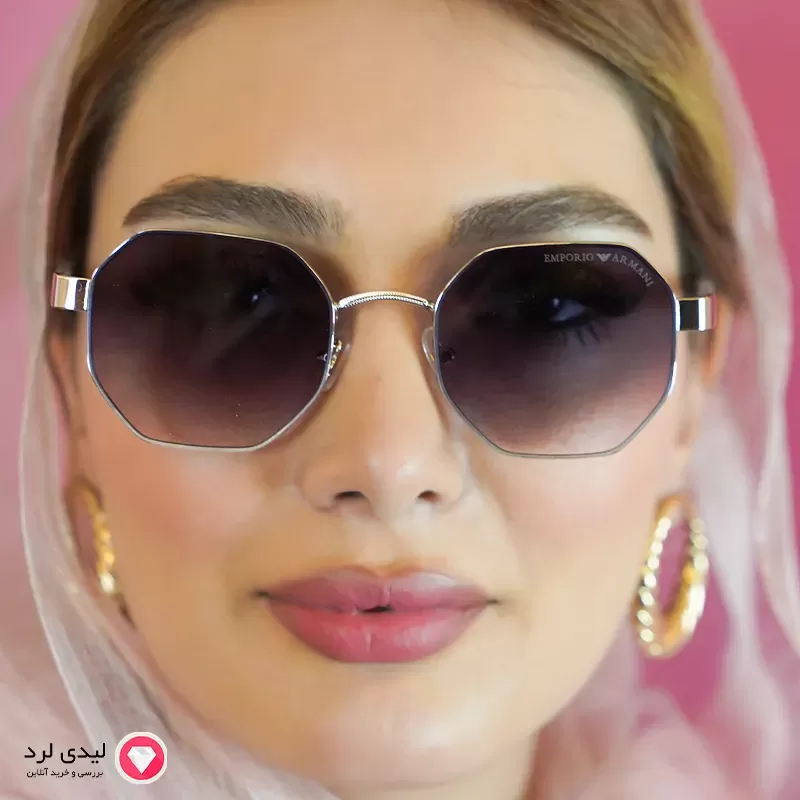 برای بزرگنمایی تصویر دوبار کلیک نمایید عینک افتابی زنانه طرح امپریو آرمانی طلایی کد022