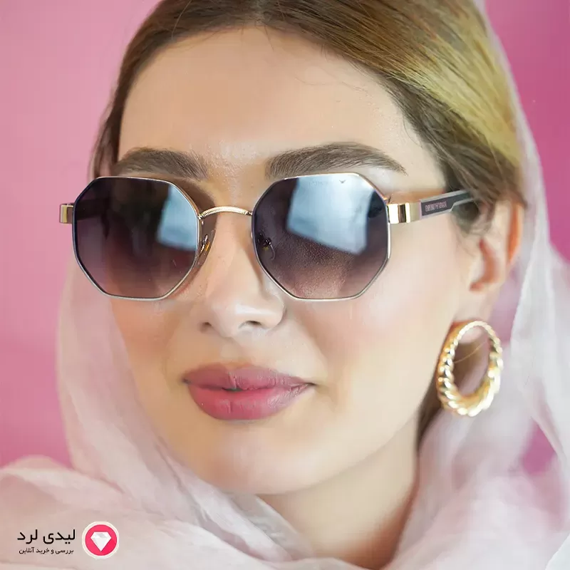 برای بزرگنمایی تصویر دوبار کلیک نمایید عینک افتابی زنانه طرح امپریو آرمانی طلایی کد022