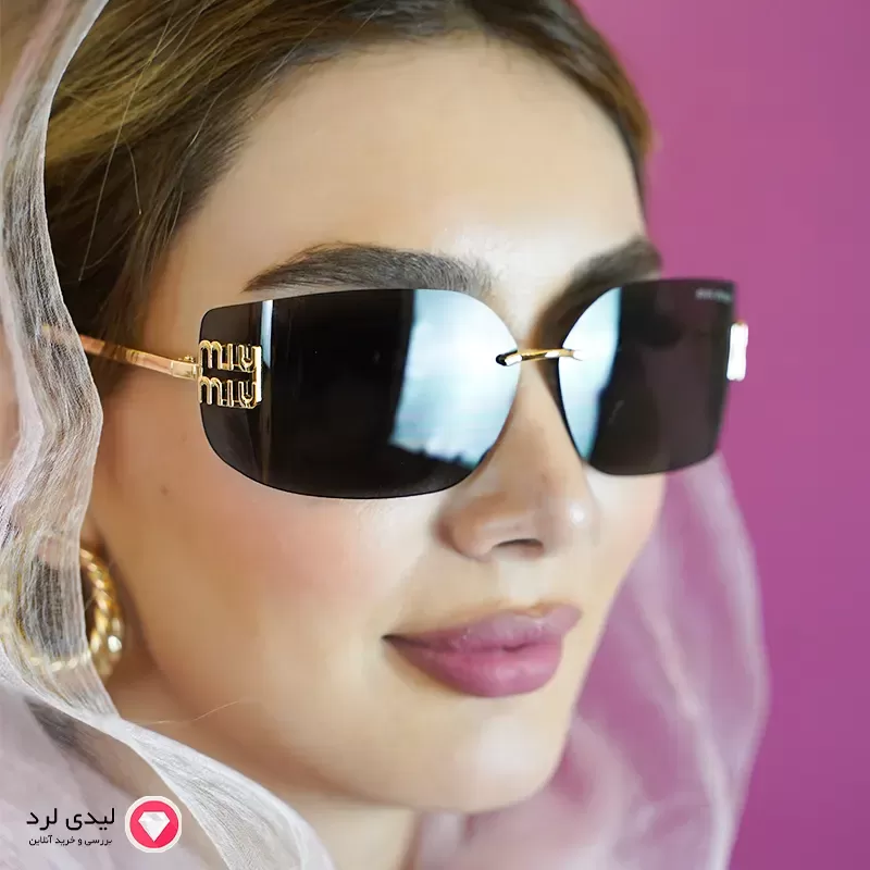برای بزرگنمایی تصویر دوبار کلیک نمایید عینک افتابی زنانه دسته فلزی طرح میو میو کد22