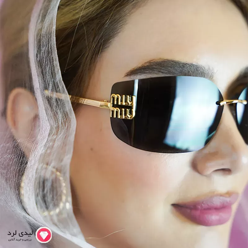 برای بزرگنمایی تصویر دوبار کلیک نمایید عینک افتابی زنانه دسته فلزی طرح میو میو کد22