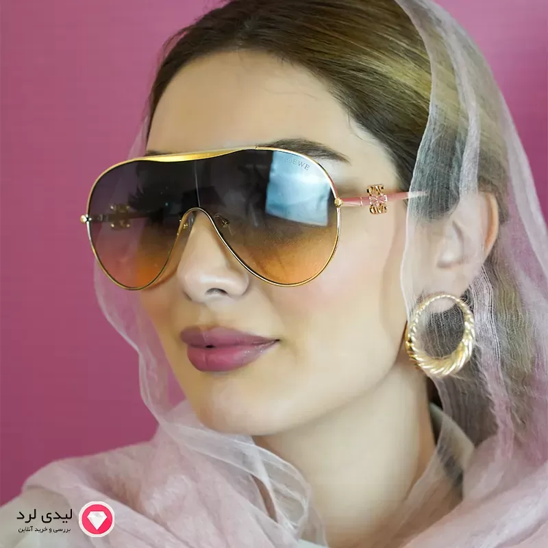 برای بزرگنمایی تصویر دوبار کلیک نمایید عینک افتابی زنانه ماسکی طرح لوئوه کده 101