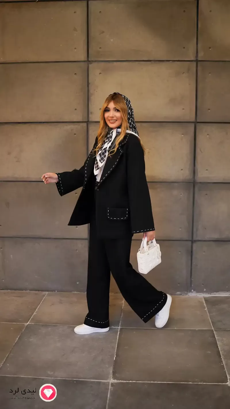 برای بزرگنمایی تصویر دوبار کلیک نمایید کت وشلوار زنانه طرح الشن ماهوت