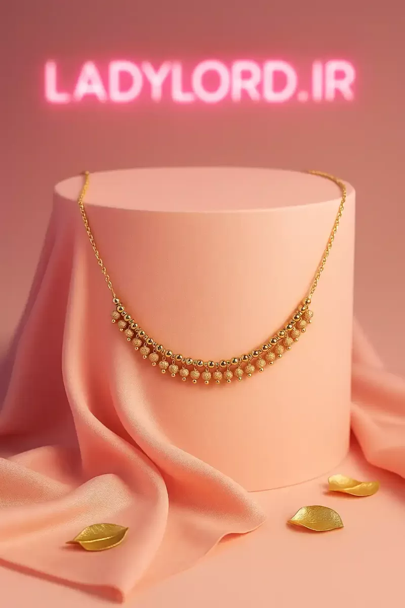 برای بزرگنمایی تصویر دوبار کلیک نمایید گردنبند مینیمال طرح توپ طلا ژوپینگ کد 13323