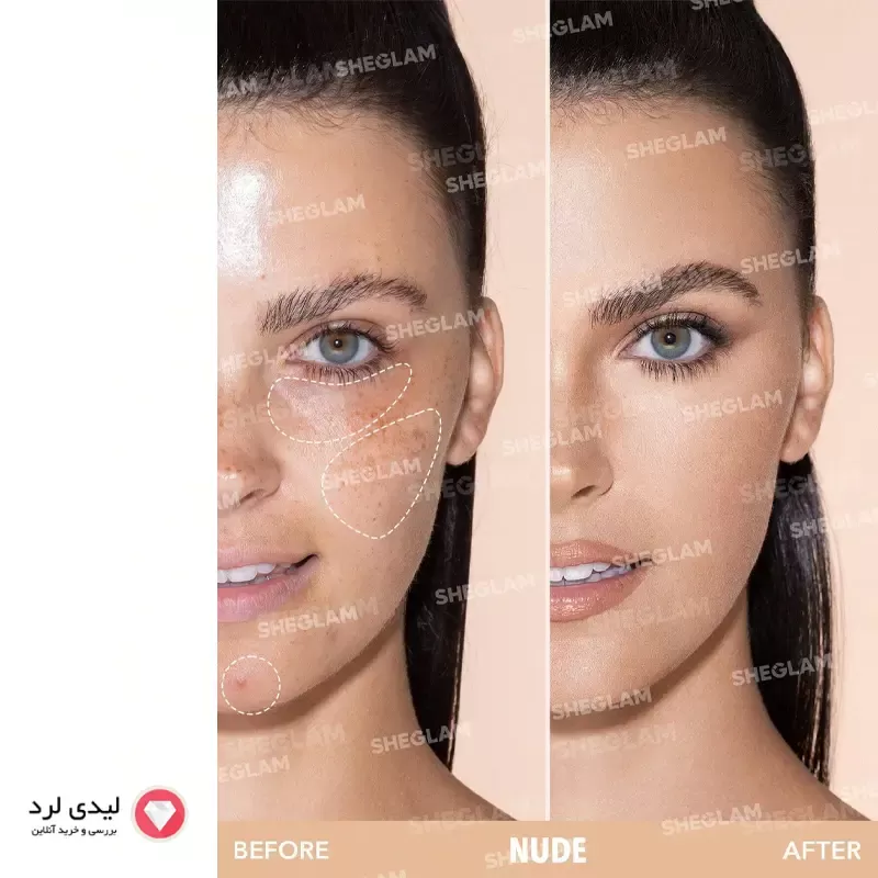 برای بزرگنمایی تصویر دوبار کلیک نمایید کانسیلر 12 ساعته فول کاورج شیگلم مدل nude