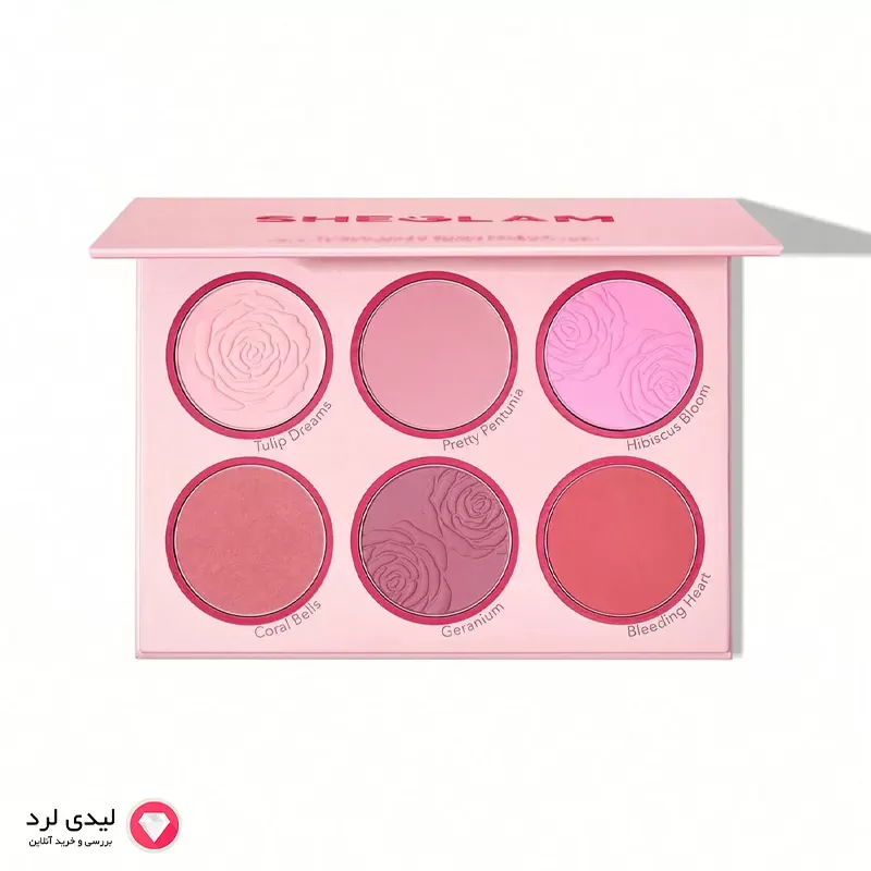 برای بزرگنمایی تصویر دوبار کلیک نمایید پالت رژ گونه شیگلم مدل Floral Flush رنگ Blushing Bouquet