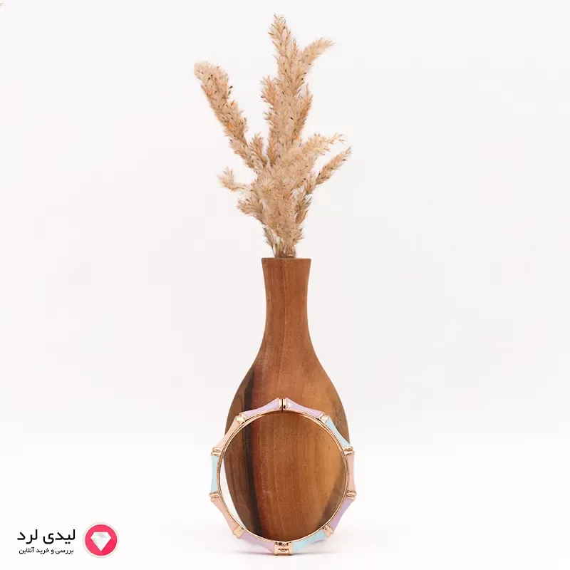 دستبند بنگل طرح بامبو رنگین‌کمانی