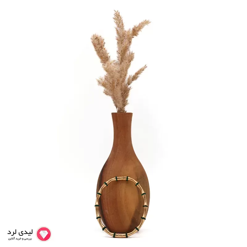 بنگل نگین دار طرح بامبو سبز