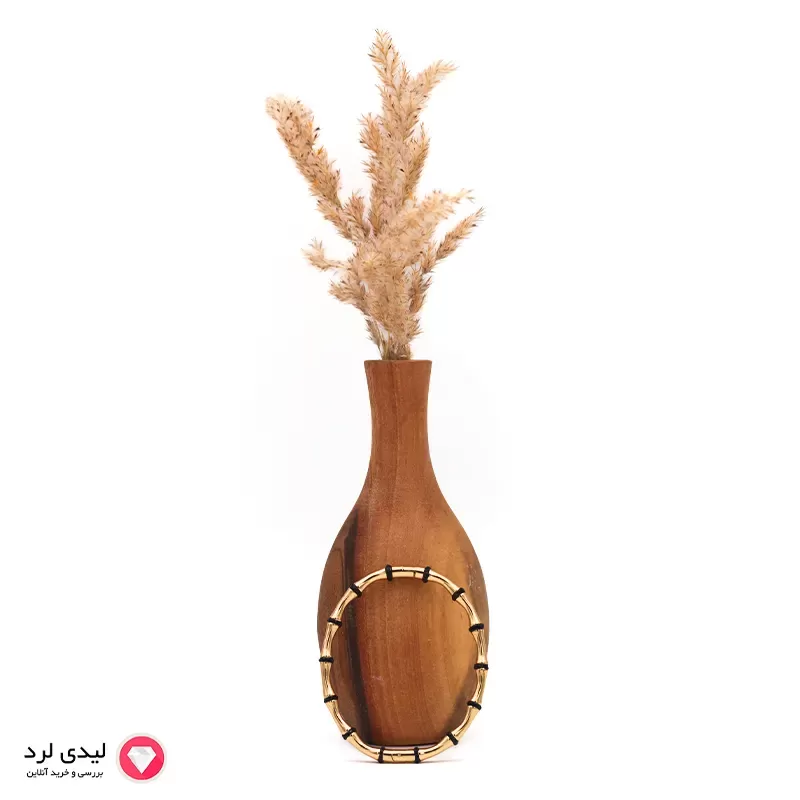بنگل نگین دار طرح بامبو مشکی