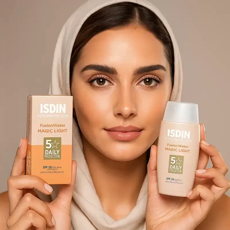 برای بزرگنمایی تصویر دوبار کلیک نمایید کرم ضد آفتاب رنگی ایزدین لایت (روشن) فیوژن واتر مجیک