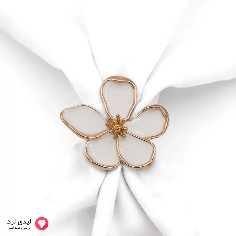 برای بزرگنمایی تصویر دوبار کلیک نمایید انگشتر فانتزی طرح گل بزرگ رزگلد