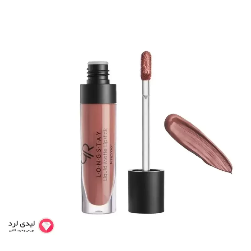 برای بزرگنمایی تصویر دوبار کلیک نمایید رژ لب مایع مات گلدن رز مدل LONG STAY شماره 22