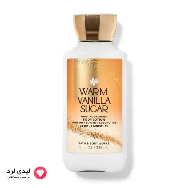 لوسیون بدن بث اند بادی مدل Warm Vanilla Sugar