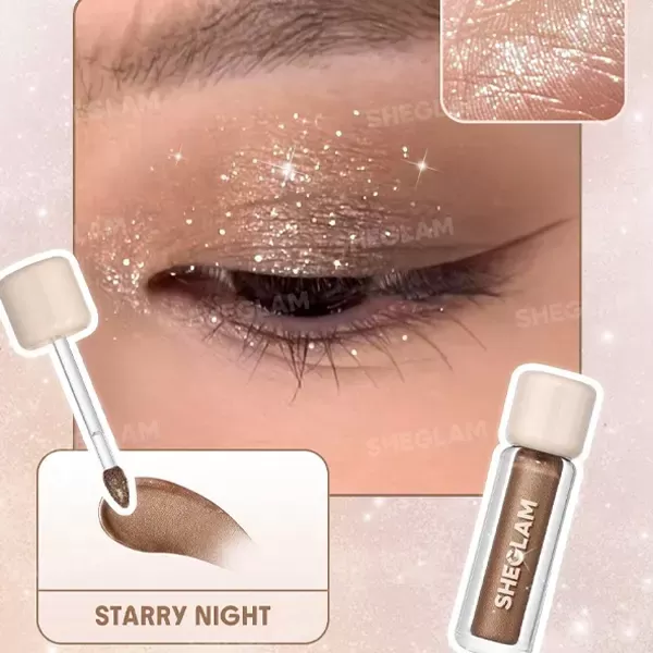 برای بزرگنمایی تصویر دوبار کلیک نمایید سایه شاین دار مایع چشم شیگلم مدل STARRY NIGHT