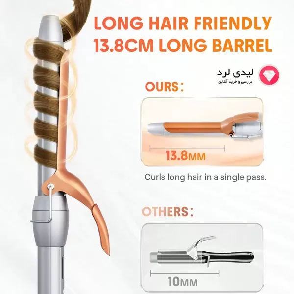 برای بزرگنمایی تصویر دوبار کلیک نمایید دستگاه فر مو ریز شیگلم مدل It-Curl Curling Iron سایز ۹ میلیمتر