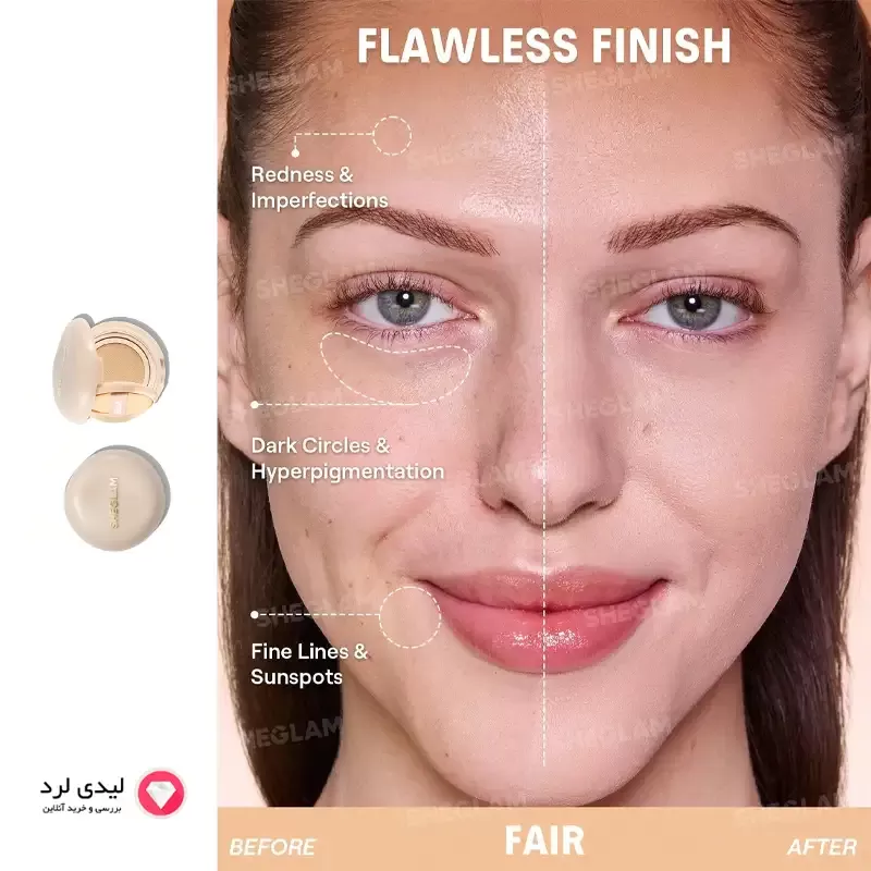 برای بزرگنمایی تصویر دوبار کلیک نمایید کوشن شیگلم مدل Lock & Go Long-Lasting Cushion Foundation رنگ FAIR
