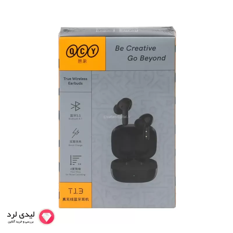 برای بزرگنمایی تصویر دوبار کلیک نمایید هندزفری بی سیم کیو سی وای مدل T13 مشکی