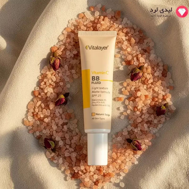 برای بزرگنمایی تصویر دوبار کلیک نمایید بی بی فلوئید رنگی حاوی ویتامین سی ویتالیر مدل Sunses-C بژ طبیعی SPF30