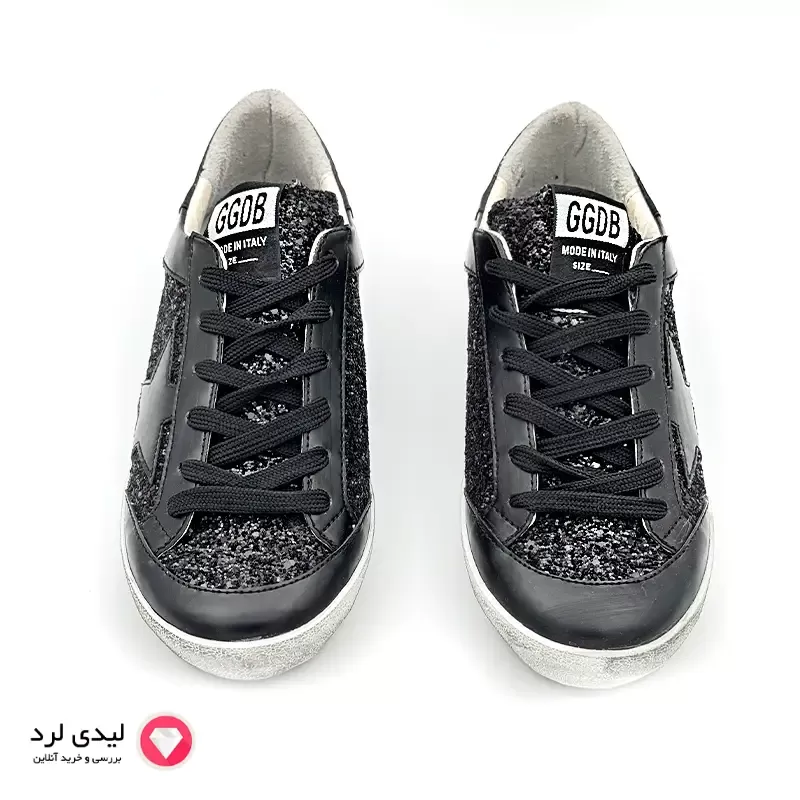 کفش اسپرت طرح گلدن گوس مدل سوپر استار مشکی (های کپی)