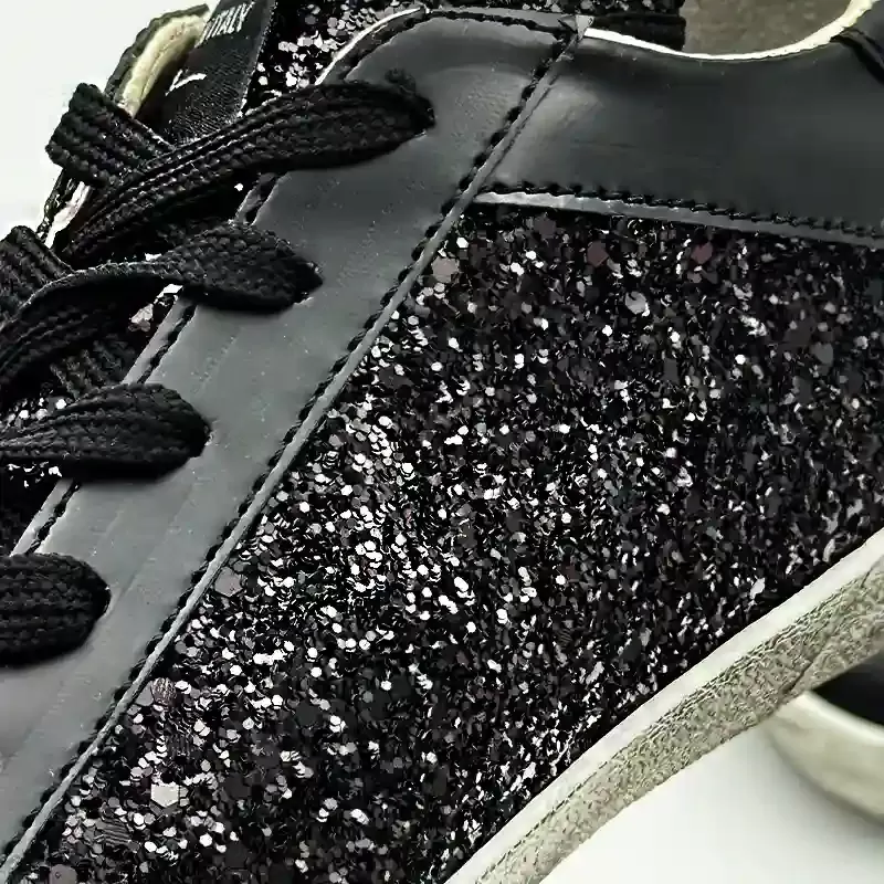 کفش اسپرت طرح گلدن گوس مدل سوپر استار مشکی (های کپی)