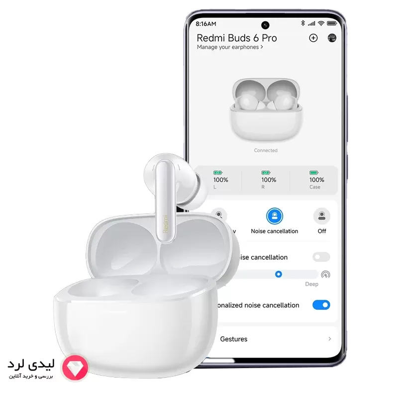 هدفون بی سیم شیائومی مدل Redmi Buds 6 Pro با گارانتی ۶ ماهه