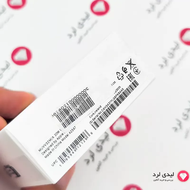 شارژر دیواری اپل 20 وات دو پین مدل Apple A2347 USB-C پارت نامبر ZM/A با گارانتی 18 ماهه شرکتی