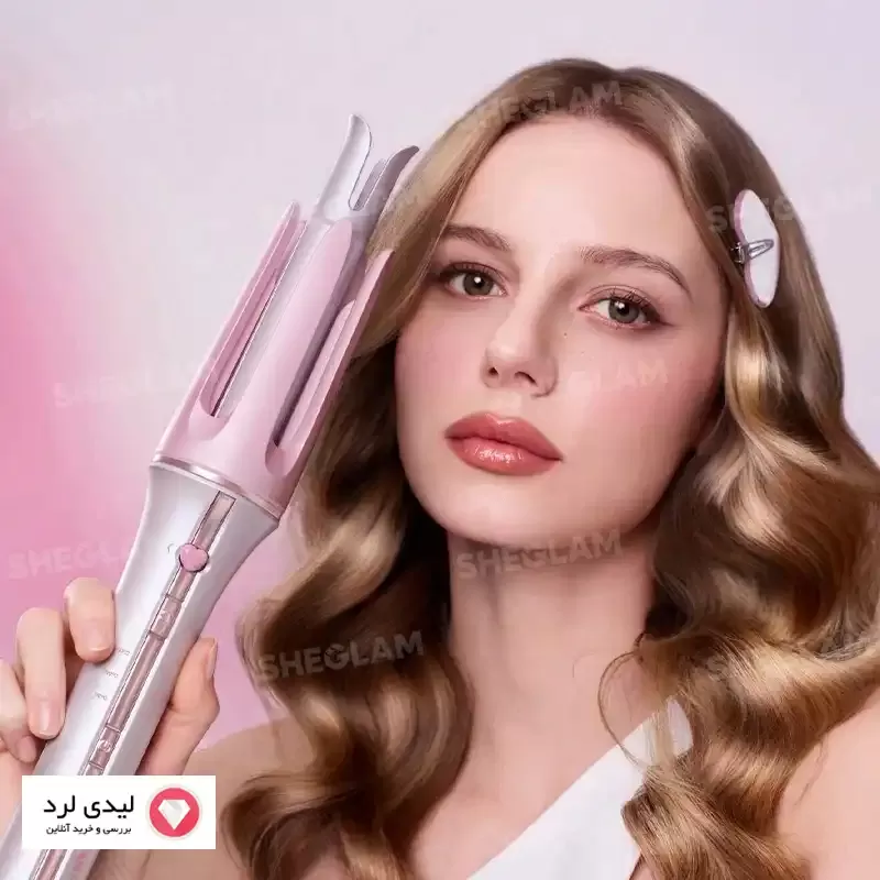 کرلی فر کننده مو صورتی شیگلم مدل Cupids Charm One-Touch سایز 25 میلی متری