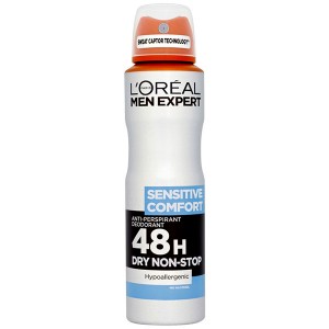 LOreal Men Expert Sensitive Comfort 48H Spray 150ml For Men
