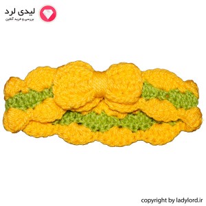 Knit Baby Snood green-yellow color suitible for 1 to 1.5 years