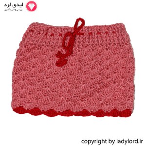 Knit baby Skirt pink-yellow color suitible for 1 to 1.5 years