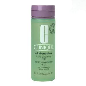 Clinique All About Clean Liquid Facial Soap Mild Dry Combination Skin