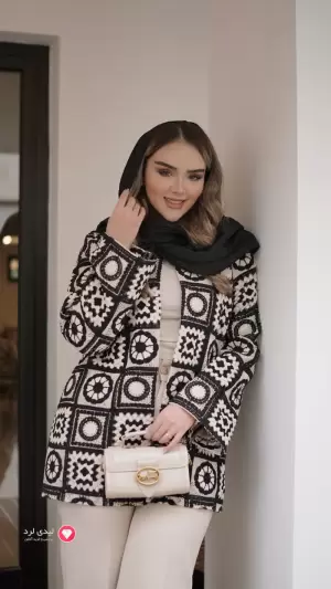 مانتو قلاب‌ بافی شارمین ماهوت