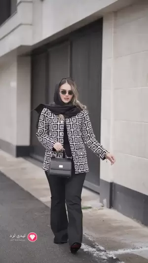 مانتو زنانه قلاب بافی طرح نازان ماهوت