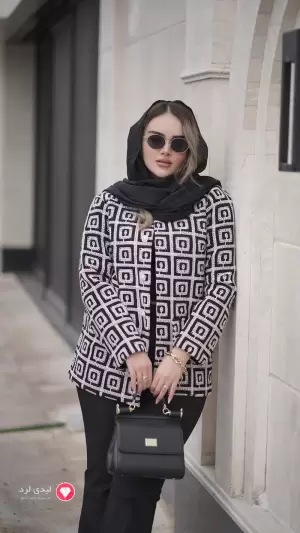 مانتو زنانه قلاب بافی طرح نازان ماهوت