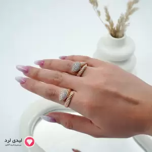 انگشتر ژوپینگ مدل اشکی کد 1619
