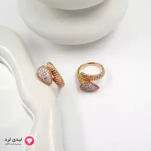 انگشتر ژوپینگ مدل اشکی کد 1619
