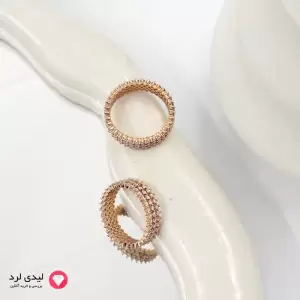 انگشتر زنانه نگین‌ دار رزگلد کد 1809