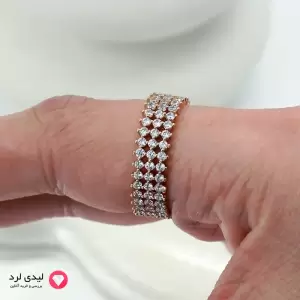 انگشتر زنانه نگین‌ دار رزگلد کد 1809