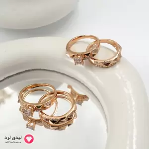 انگشتر ژوپینگ زنانه طرح هندسی کد 1851