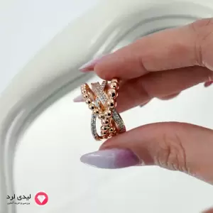 Xuping Intertwined Beads & Crystals Ring – Code 12200