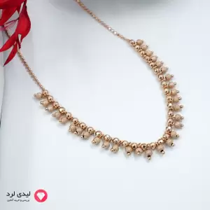 گردنبند مینیمال طرح توپ طلا ژوپینگ کد 13323