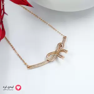 گردنبند طرح پاپیون نگین دار ژوپینگ کد 13328