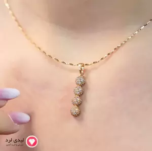نیم ست طرح توپی نگین دار کد 46290