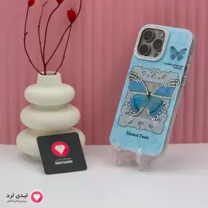 قاب گوشی آیفون 16پرومکس مدل پروانه نگین دار